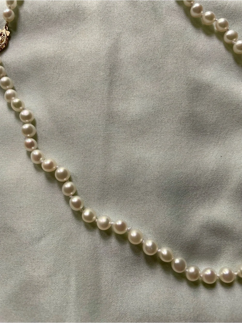 Vintage 10k Cultured Pearl Necklace - Picture 5 of 13